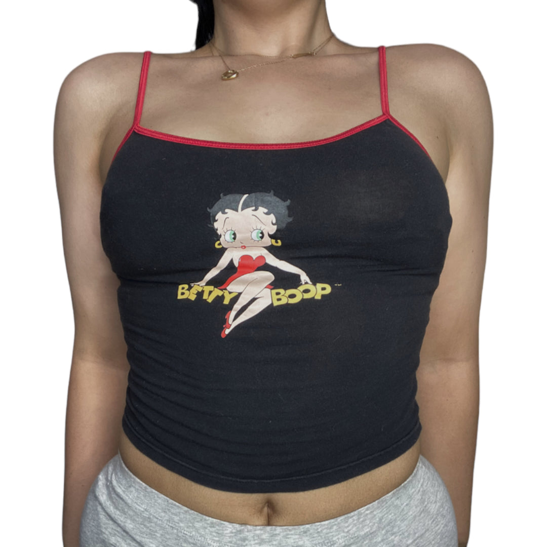 Betty Boop Reworked Crop Tank Top