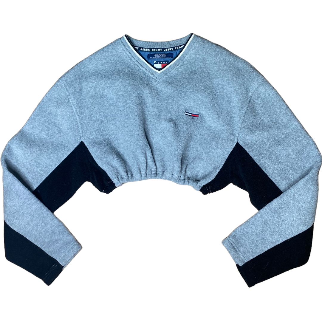 Tommy Hilfiger Vjnrage 90s Reworked Crop Fleece Crewneck Pullover