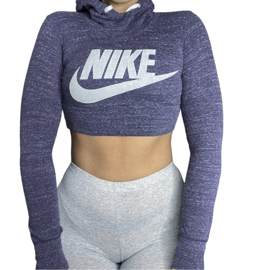 Nike Reworked Purple Crop Hoodie