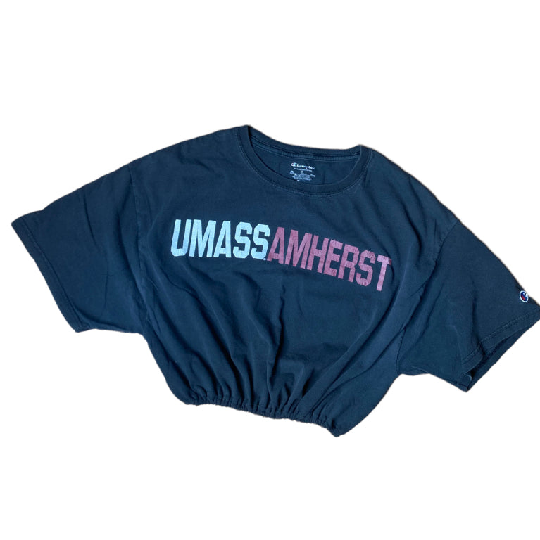 UMASS Amherst Reworked Crop Top