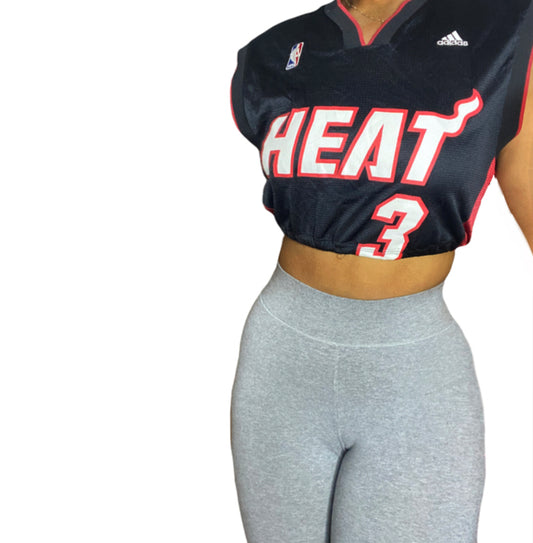 ADIDAS Reworked Miami Heat Wade Jersey Crop Top