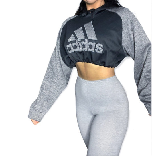 Adidas Reworked Crop Logo Hoodie