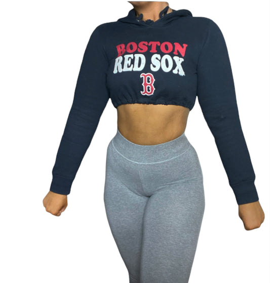 Boston Red Sox Reworked Crop Hoodie